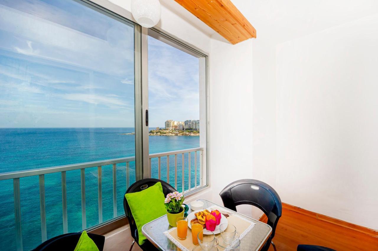 Spinola Bay Top Floor Seafront 3 Bedroom Apartment With Panoramic Sea Views - By Getawaysmalta St. Julian's Exterior foto