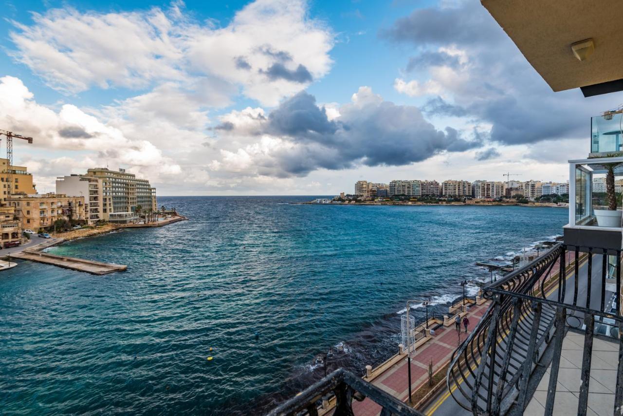Spinola Bay Top Floor Seafront 3 Bedroom Apartment With Panoramic Sea Views - By Getawaysmalta St. Julian's Exterior foto