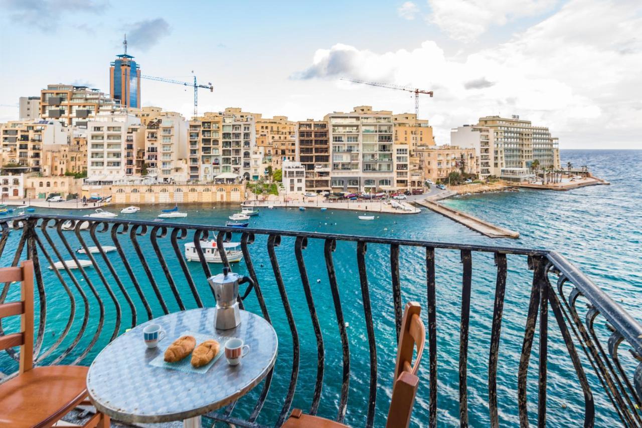Spinola Bay Top Floor Seafront 3 Bedroom Apartment With Panoramic Sea Views - By Getawaysmalta St. Julian's Exterior foto